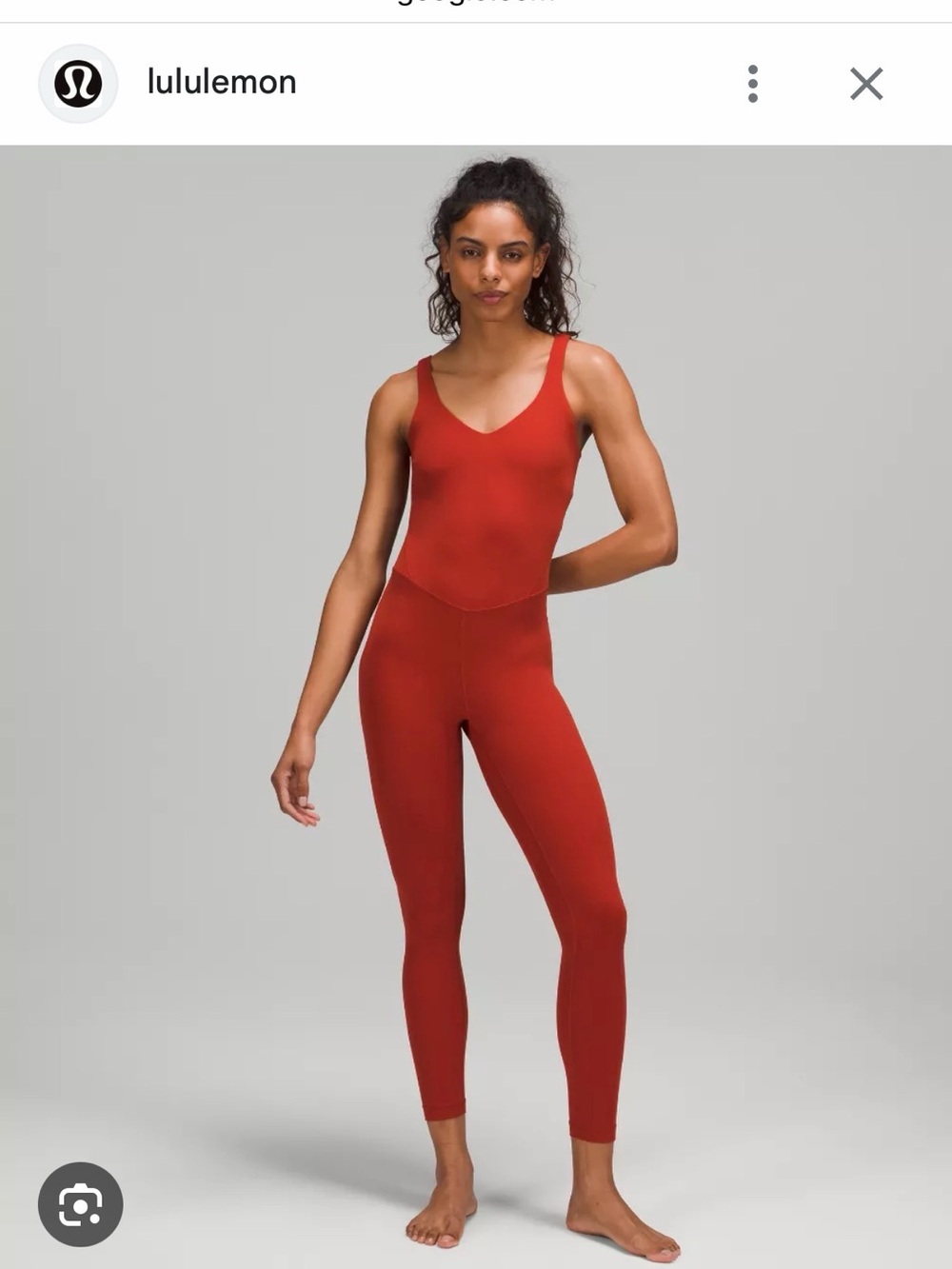 lululemon Women’s Rust Red Sculpting Jumpsuit